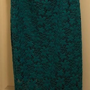 *SALE*~Long green crochet summer dress.